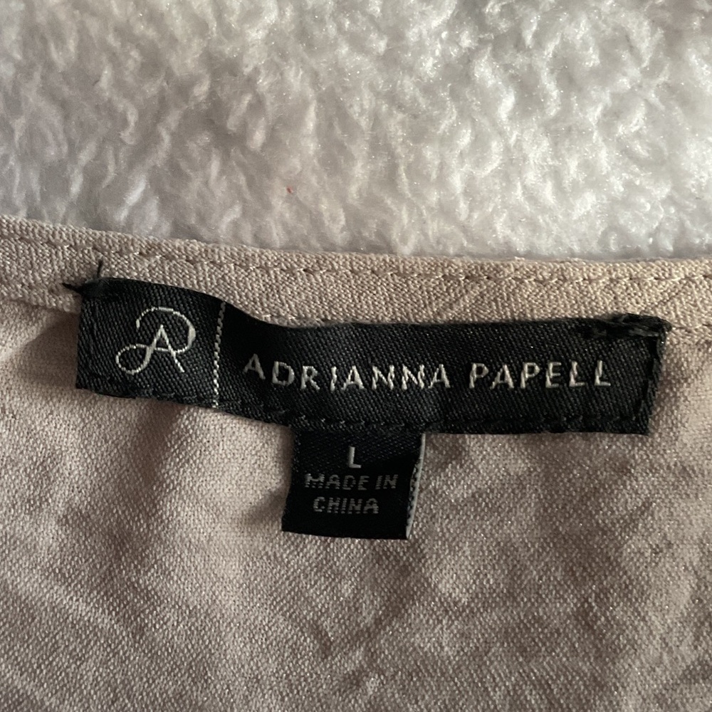 Adrianna Papell Cream Lace Detail Blouse - Picture 5 of 7